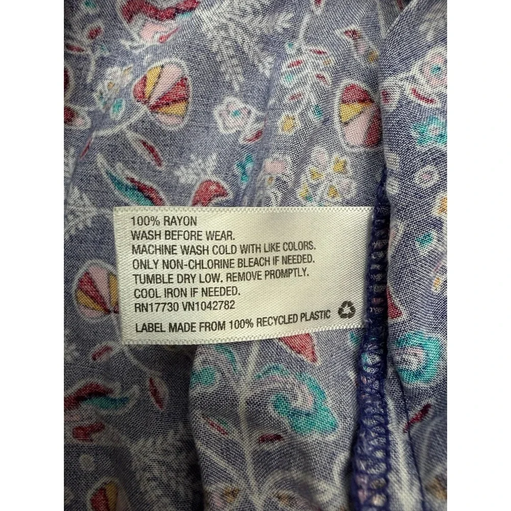 Genuine Kids from‎ OshKosh Girls Floral Dress Blue 3/4 Sleeve Size 5T